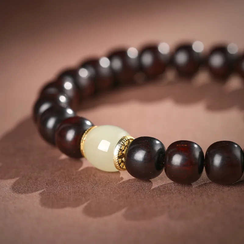 Cuiya Golden Building Sandalwood Bracelets Unisex-4