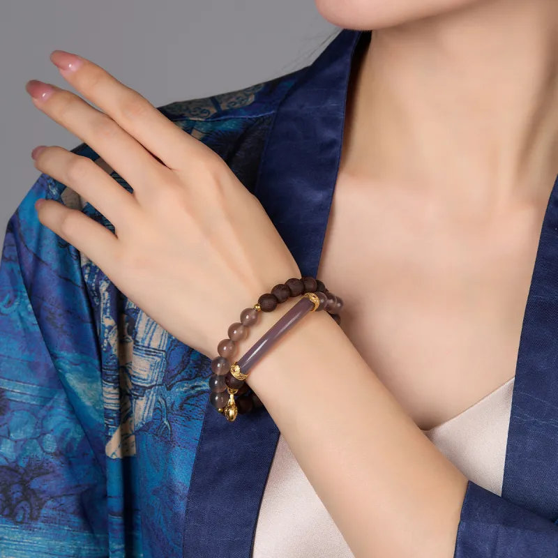 Cuiya Golden Building Agarrattan Bracelets Unisex-3