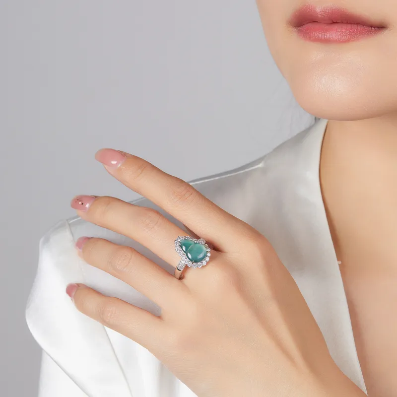 Cuiya Golden Building Ice Glutinous Rings Women's-1