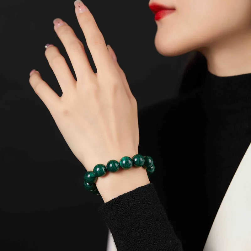 Cuiya Golden Building Malachite Bracelets Unisex-1
