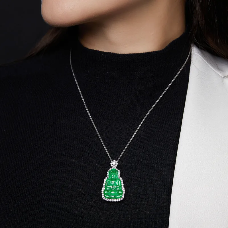 Cuiya Golden Building Ice Type Necklaces Women's-5