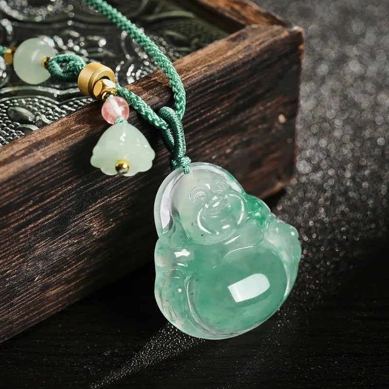 Cuiya Golden Building Dulong Jade Necklaces Unisex-2