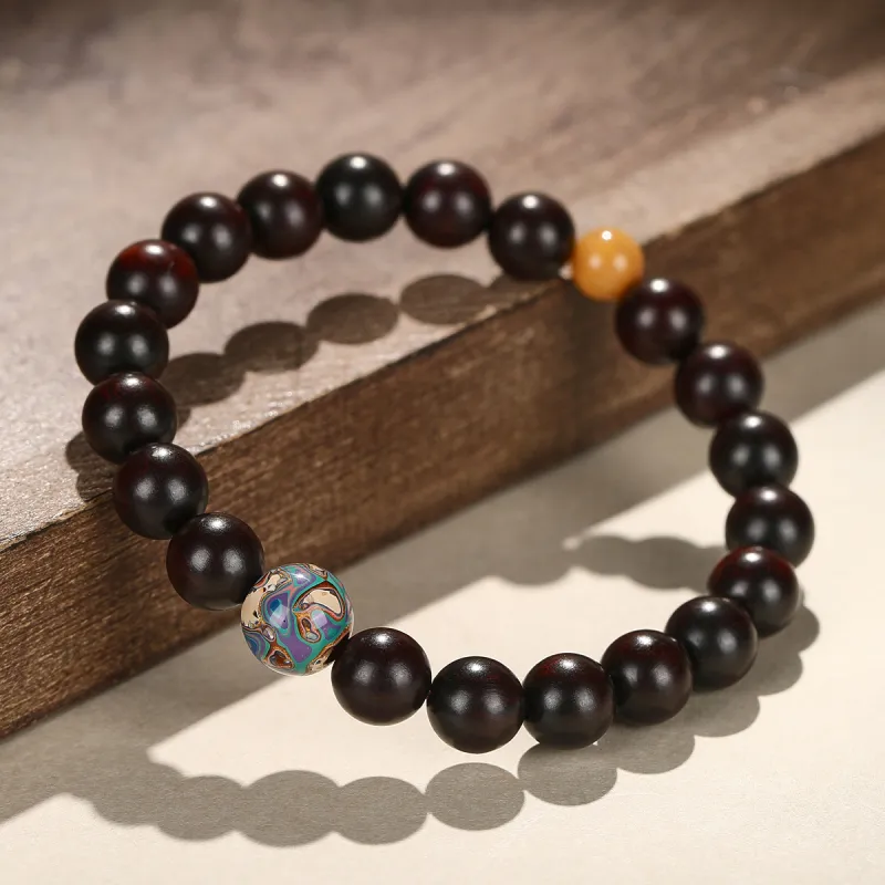 Cuiya Golden Building Rosewood Bracelets Unisex-5
