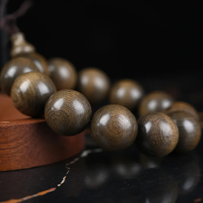Cuiya Golden Building Bogwood Wooden Bracelets Unisex-4
