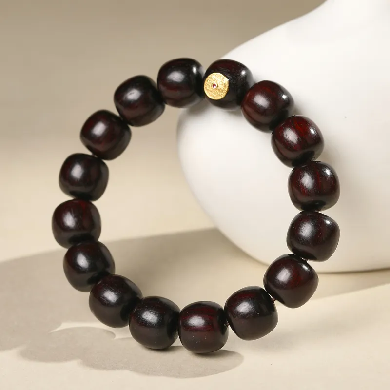 Cuiya Golden Building Pterocarpus Bracelets Unisex-7