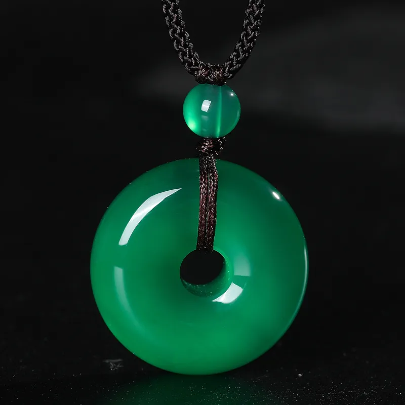 Cuiya Golden Building Chalcedony Necklaces Unisex-7