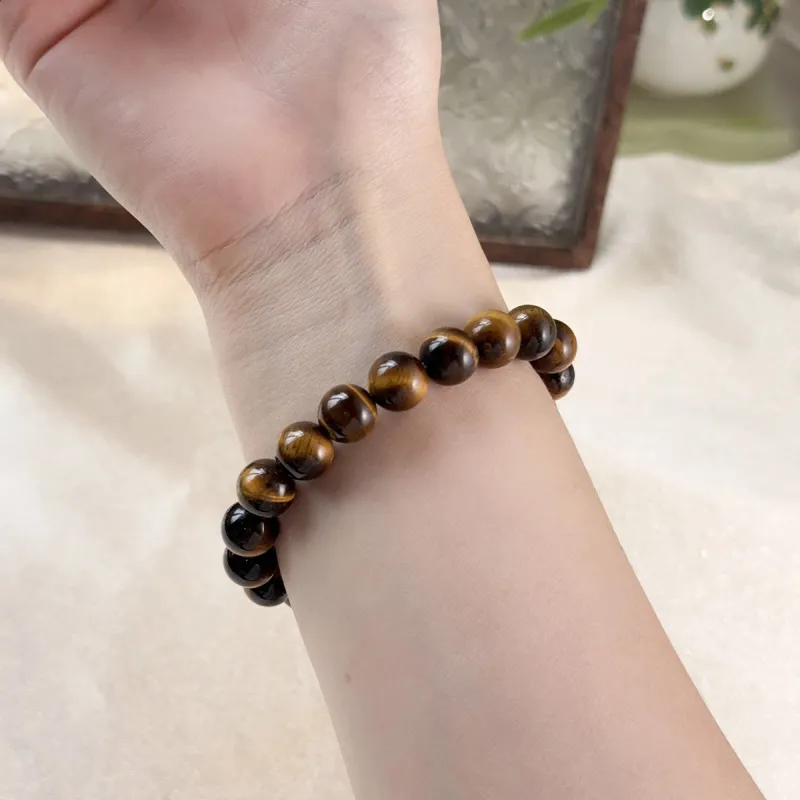Cuiya Golden Building Tiger's Eye Stone Bracelets Unisex-3