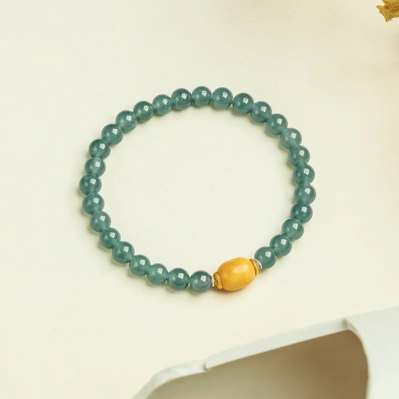 Cuiya Golden Building Ice Type Jadeite Bracelets Women's-2