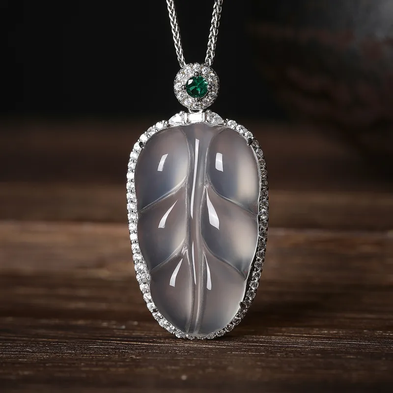 Cuiya Golden Building Chalcedony Jade Pendants Women's-1