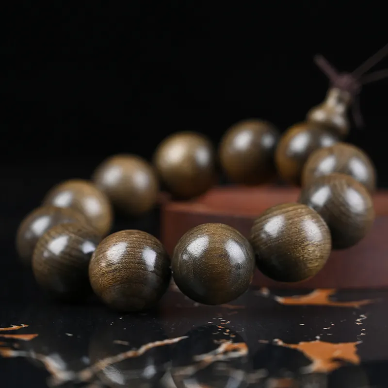 Cuiya Golden Building Bogwood Wooden Bracelets Unisex-1