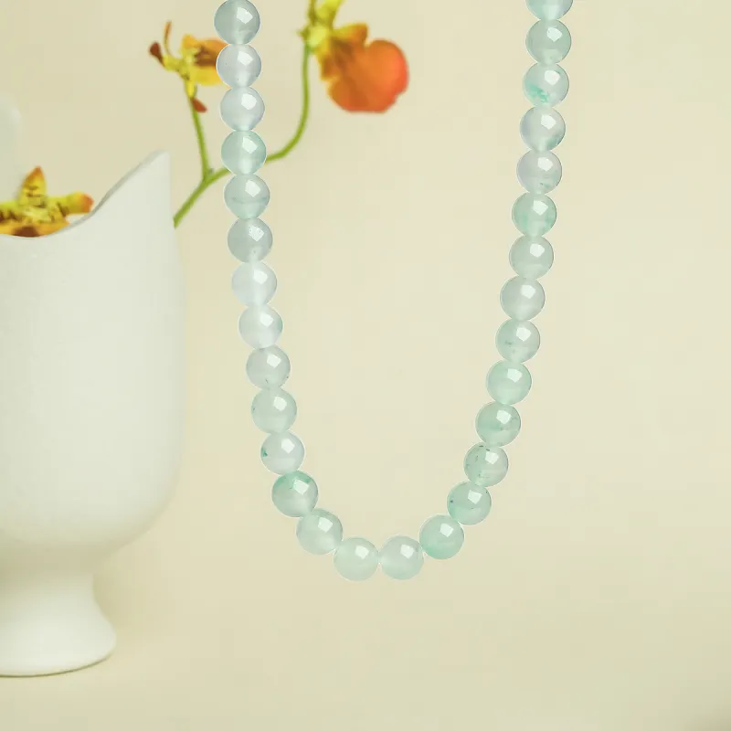 Cuiya Golden Building Dulong Jade Necklaces Women's-5