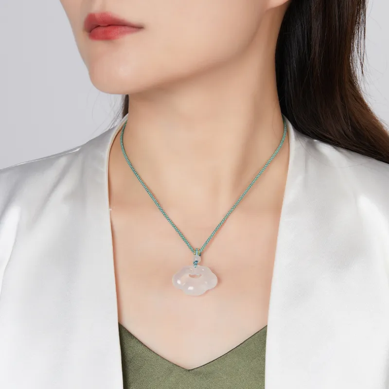 Cuiya Golden Building Chalcedony Necklaces Unisex-19