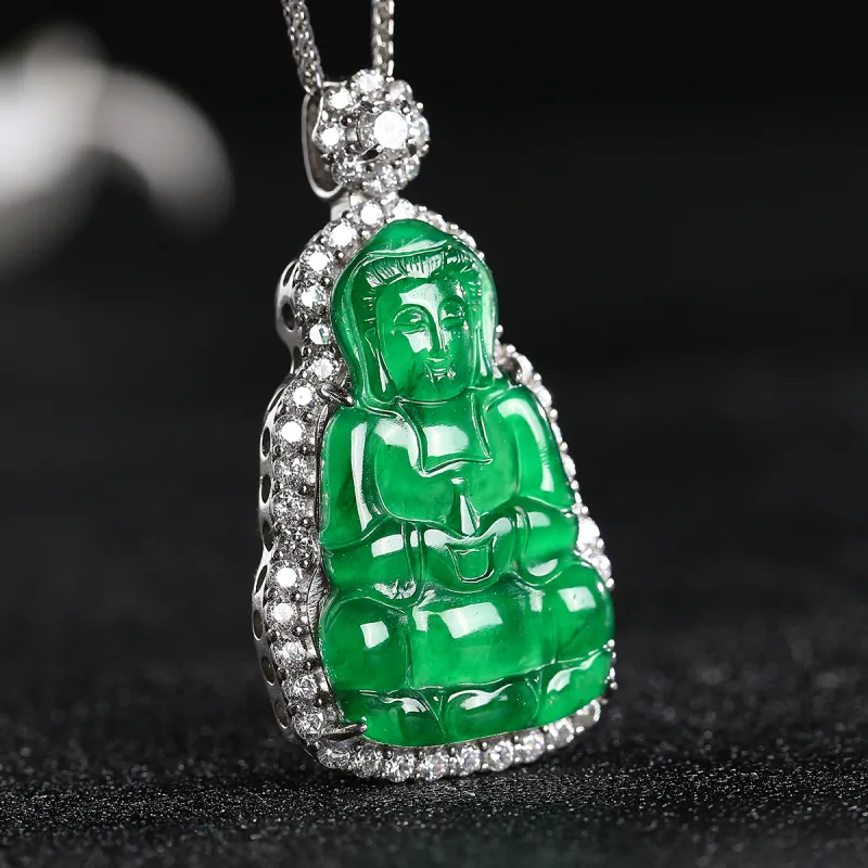 Cuiya Golden Building Ice Type Necklaces Women's-4