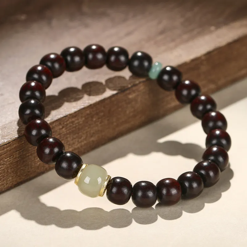 Cuiya Golden Building Rosewood Bracelets Unisex-5