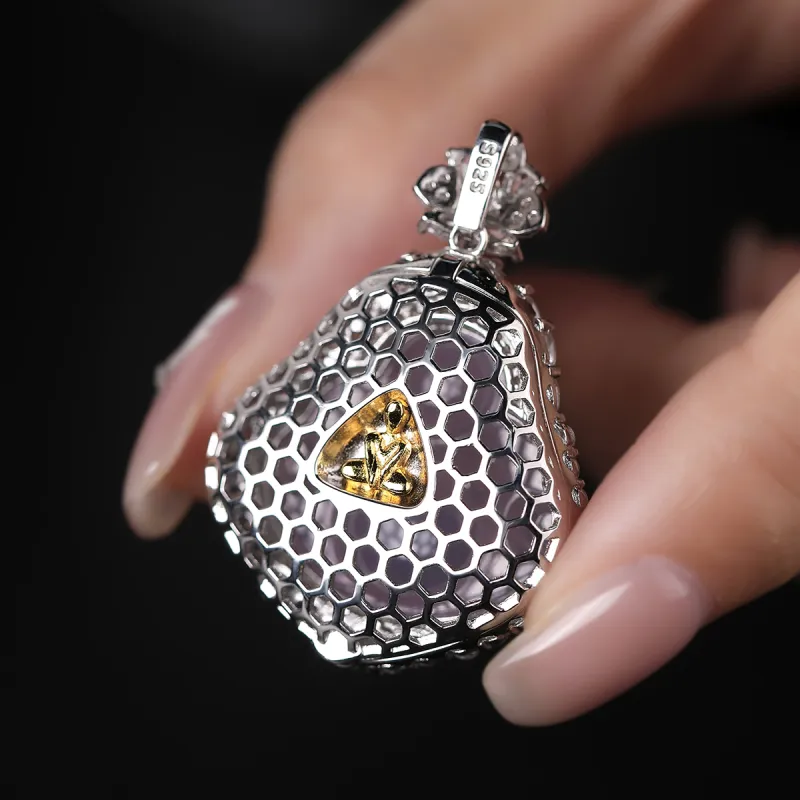 Cuiya Golden Building Chalcedony Jade Pendants Women's-21