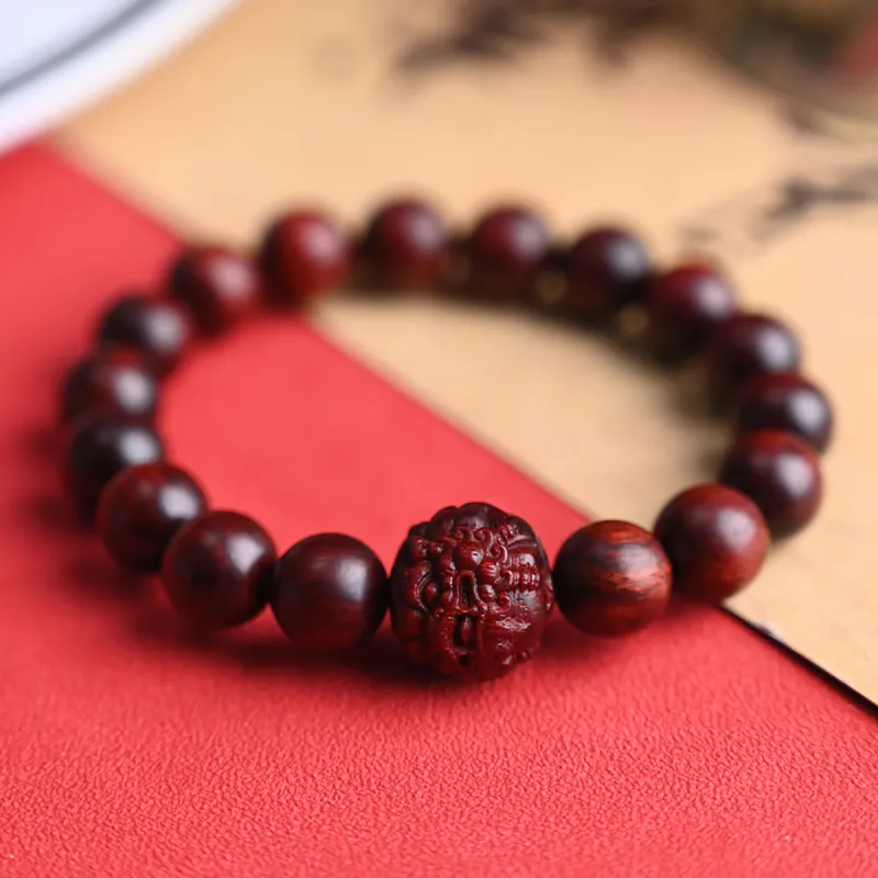 Cuiya Golden Building Pterocarpus Bracelets Unisex-3