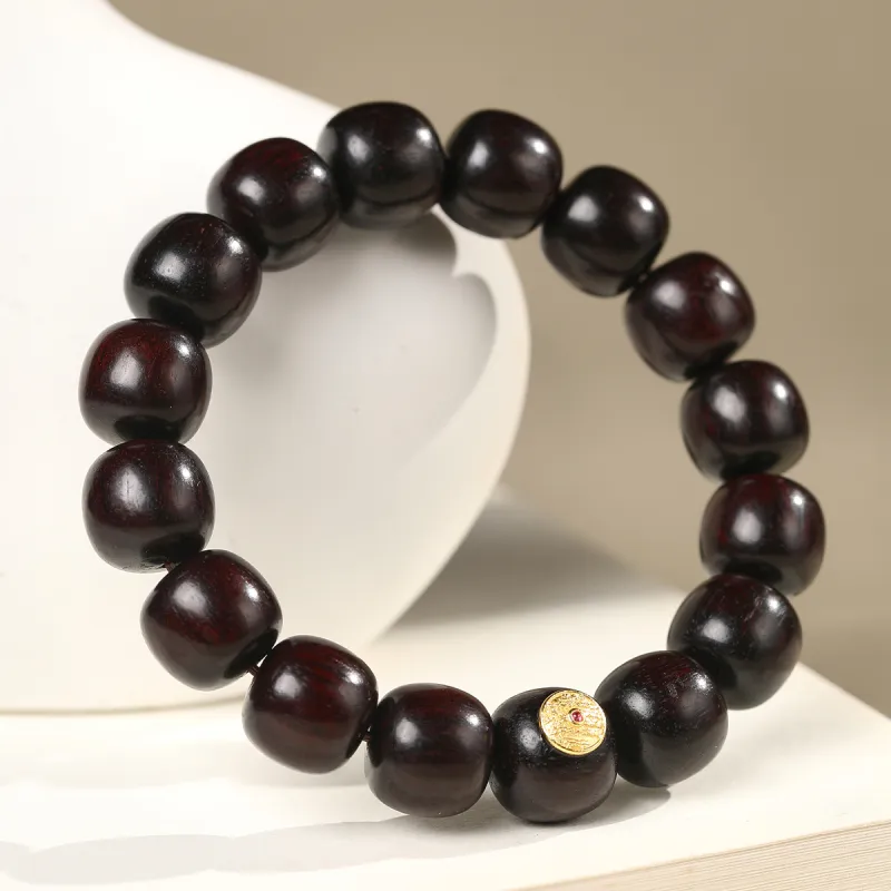 Cuiya Golden Building Pterocarpus Bracelets Unisex-2