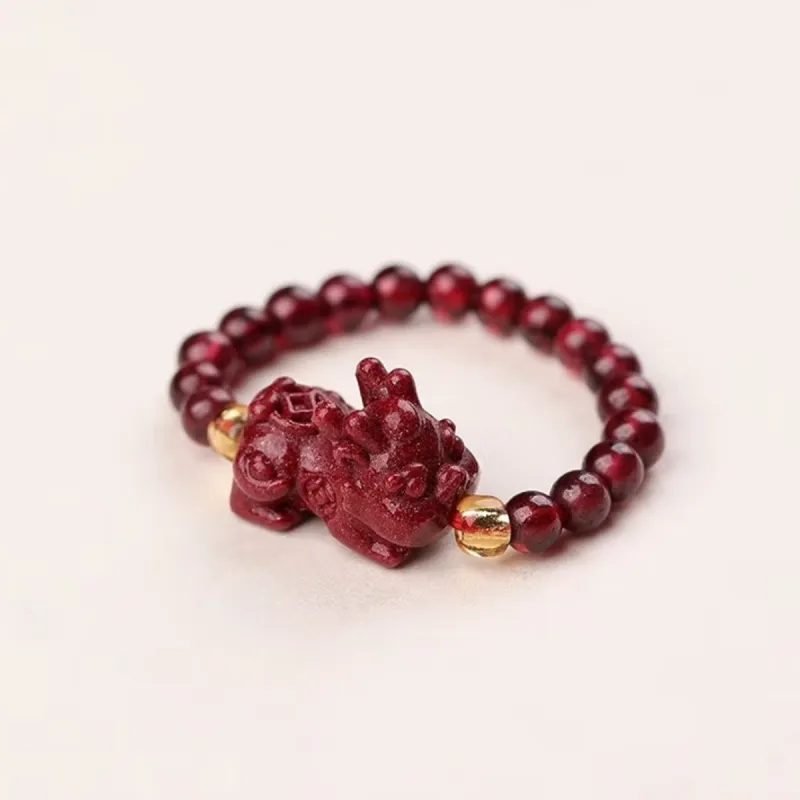 Cuiya Golden Building Jade Rings Unisex-2