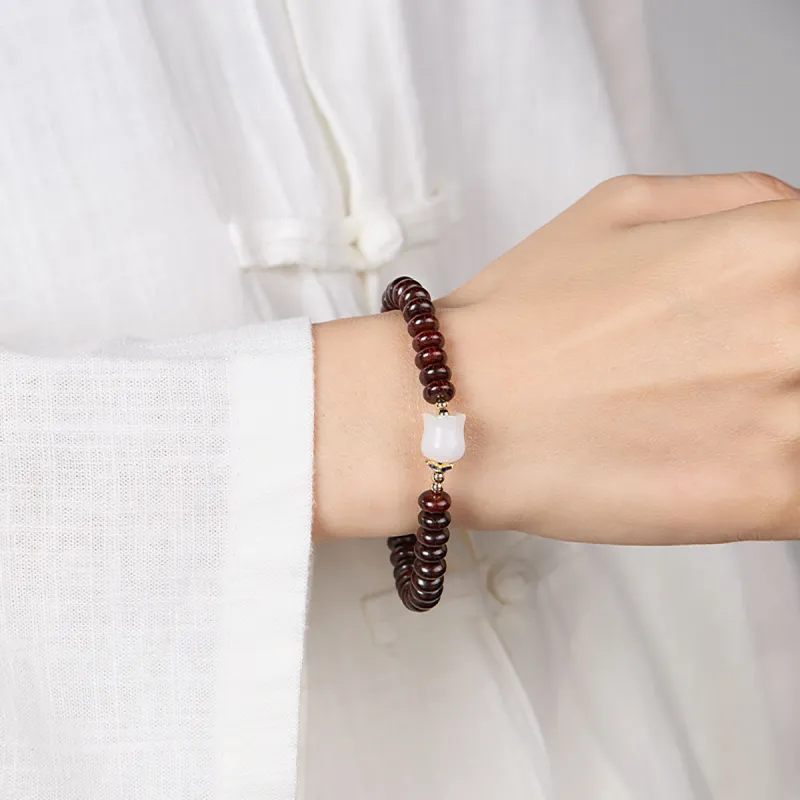 Cuiya Golden Building Rosewood Bracelets Unisex-1