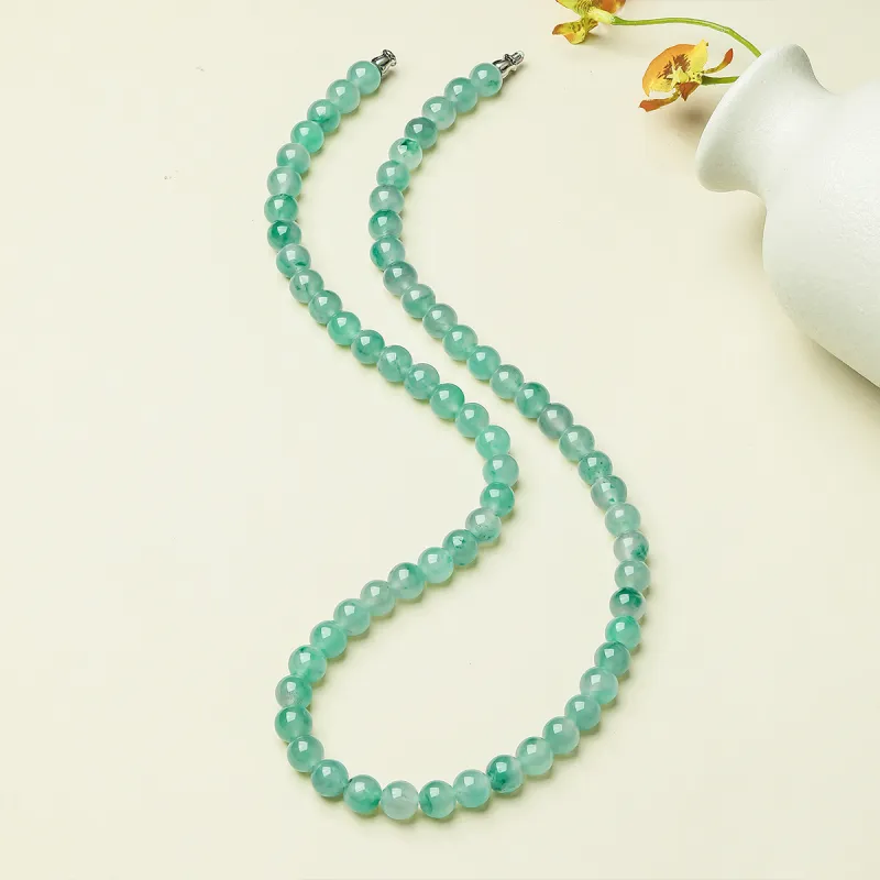 Cuiya Golden Building Dulong Jade Necklaces Women's-8