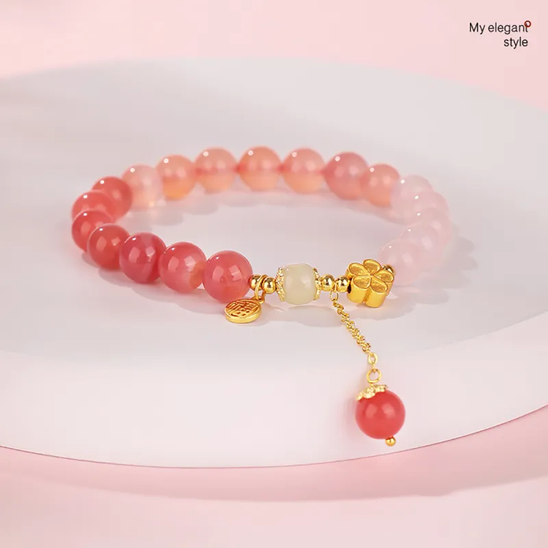 Cuiya Golden Building Agate Bracelets Women's-2