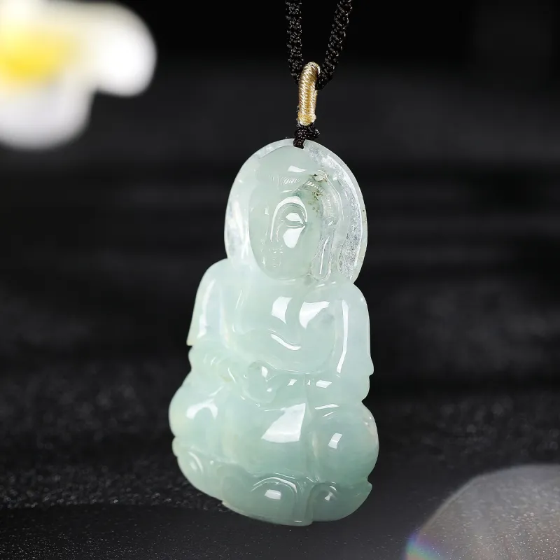 Cuiya Golden Building Glutinous Jade Jadeite Necklaces Unisex-1