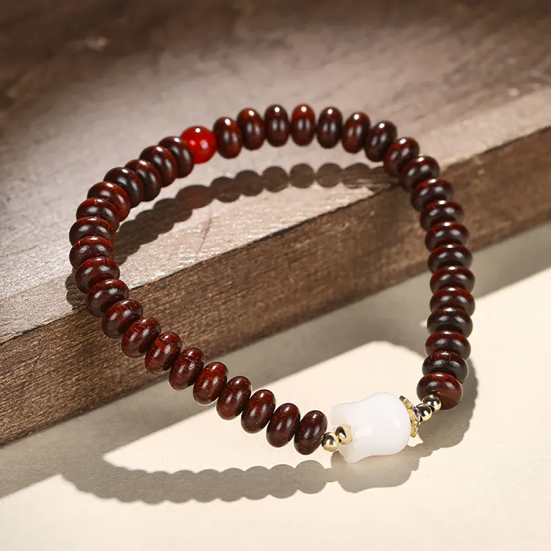 Cuiya Golden Building Rosewood Bracelets Unisex-5