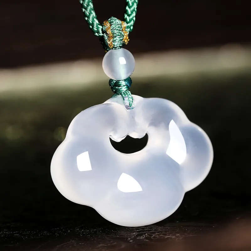 Cuiya Golden Building Chalcedony Necklaces Unisex-18