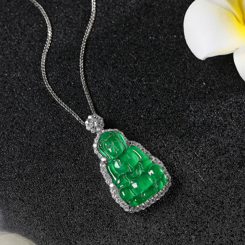 Cuiya Golden Building Ice Type Necklaces Women's-6