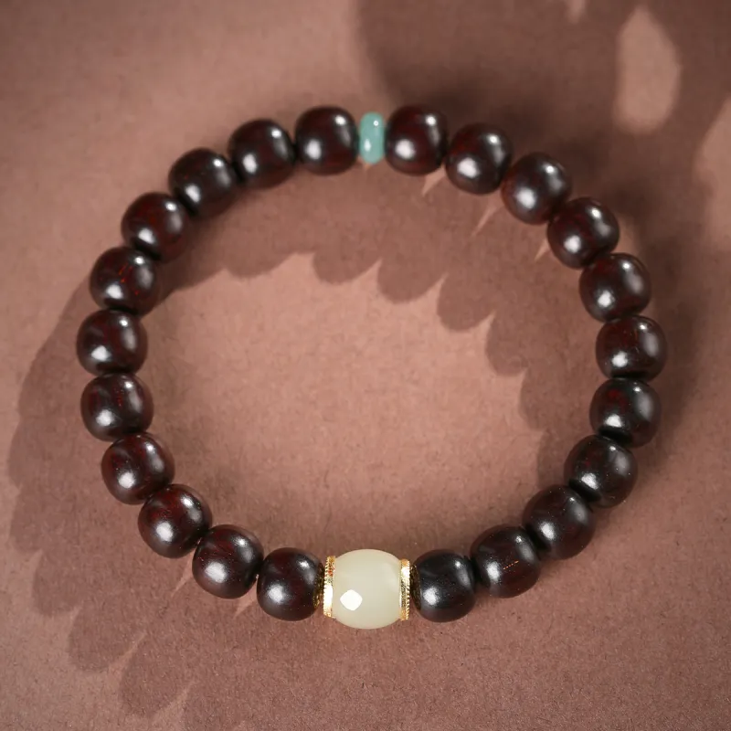 Cuiya Golden Building Sandalwood Bracelets Unisex-3
