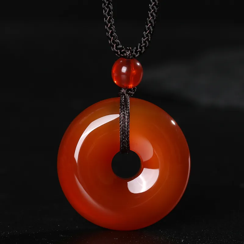 Cuiya Golden Building Chalcedony Necklaces Unisex-2