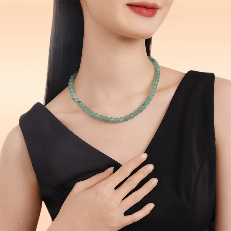 Cuiya Golden Building Dulong Jade Necklaces Women's-10