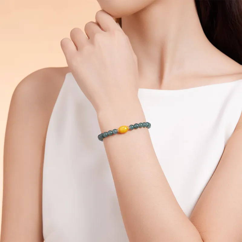 Cuiya Golden Building Ice Type Jadeite Bracelets Women's-4