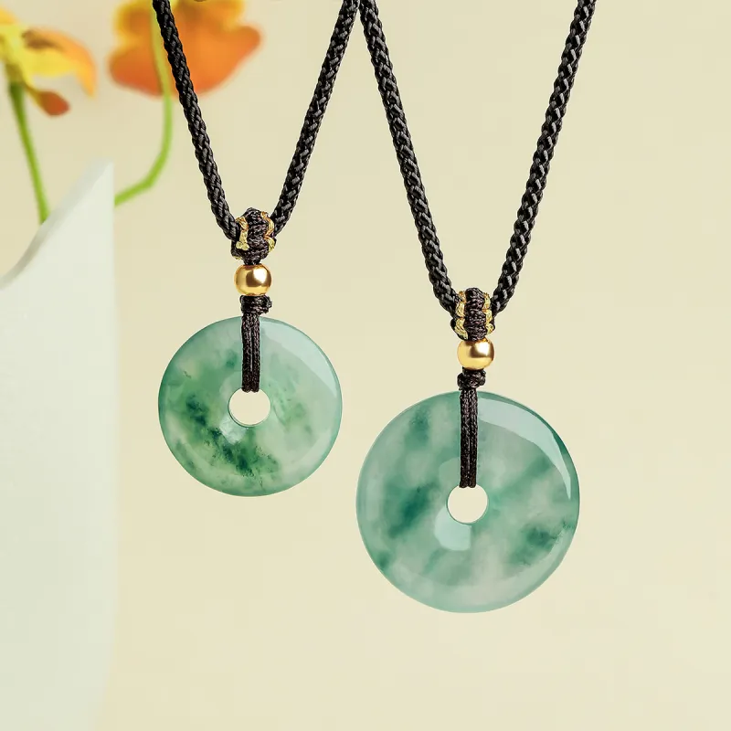 Cuiya Golden Building Dulong Jade Necklaces Unisex-5