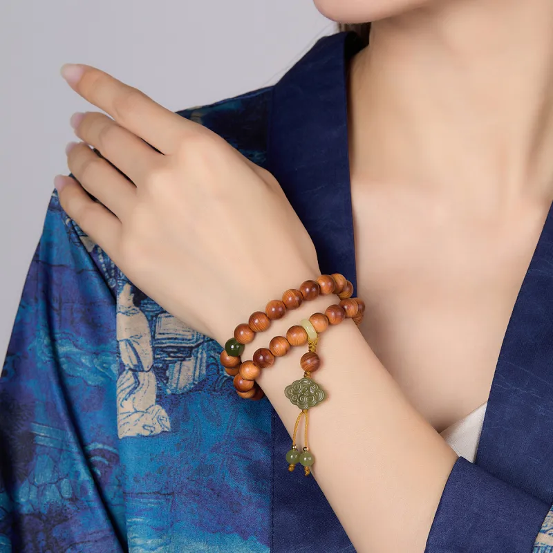 Cuiya Golden Building Thuja Bracelets Unisex-3