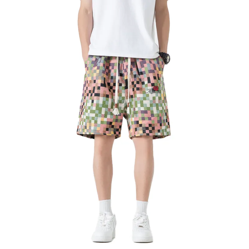 MESUCA Shorts Unisex Mosaic Plaid-2