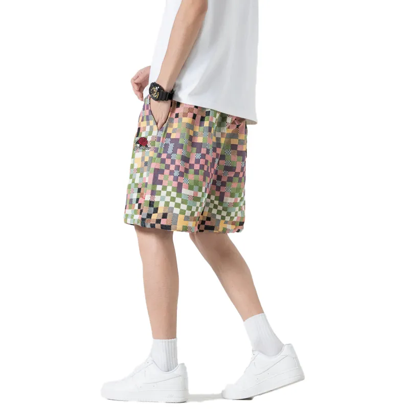 MESUCA Shorts Unisex Mosaic Plaid-3