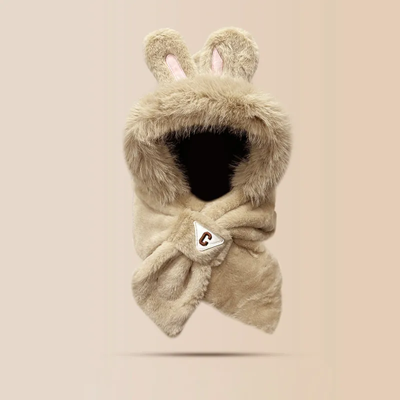 BANDICOOT Polyester Hoods & Plush Hats Women's White-4