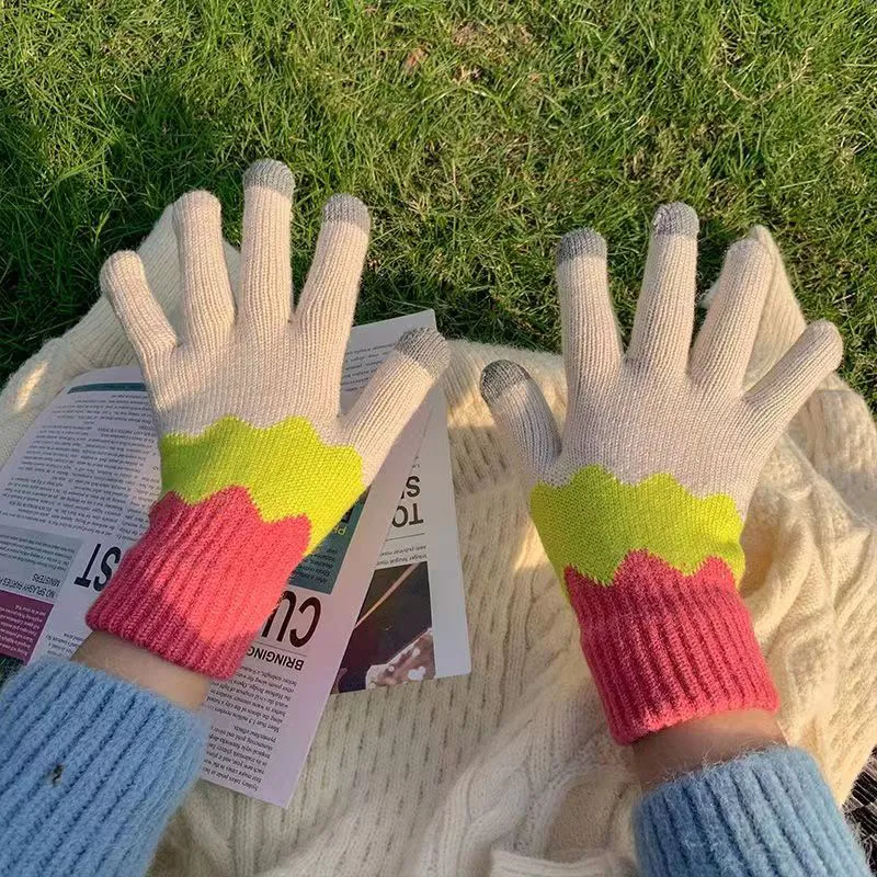 BANDICOOT Acrylic Knit Gloves Women's-5