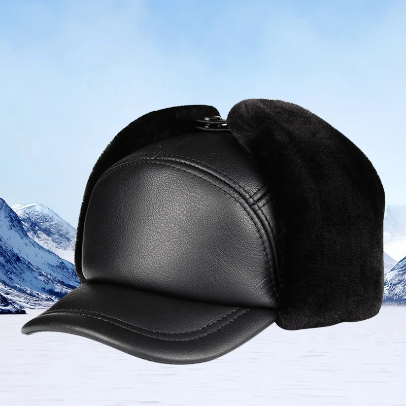 BANDICOOT Cow Leather Trapper Hats Men's-3