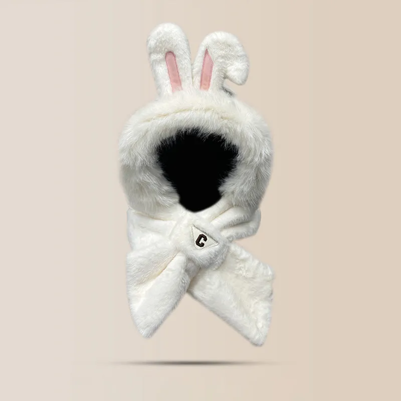 BANDICOOT Polyester Hoods & Plush Hats Women's White-1