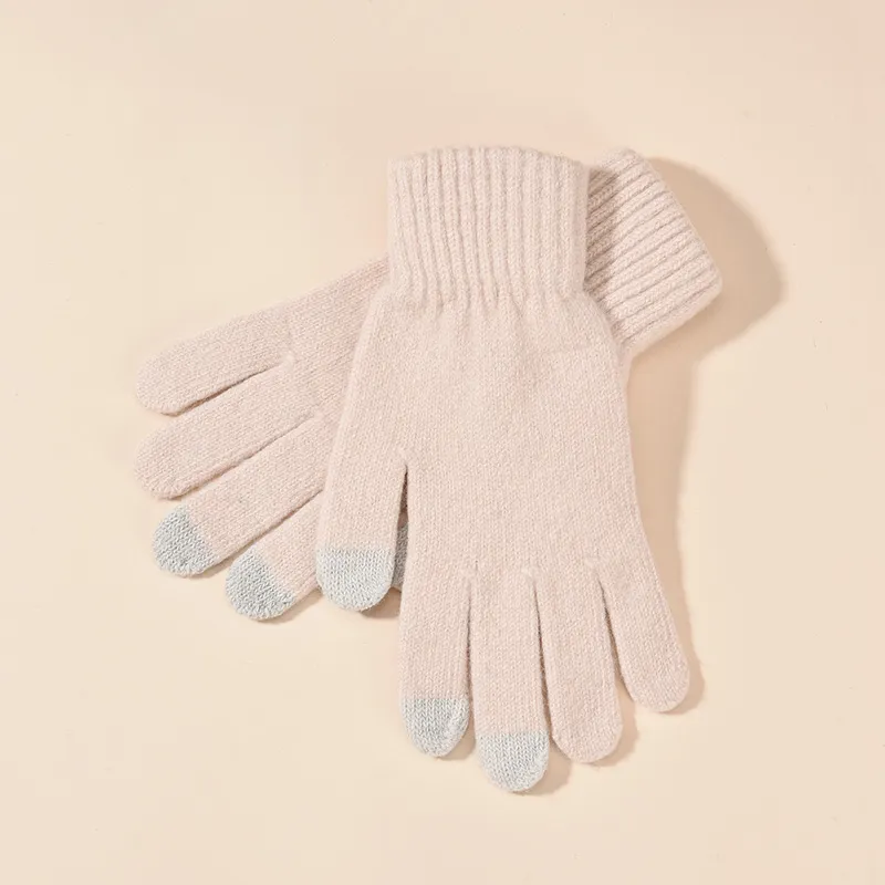 BANDICOOT Sheep Wool Knit Gloves Unisex Red-3