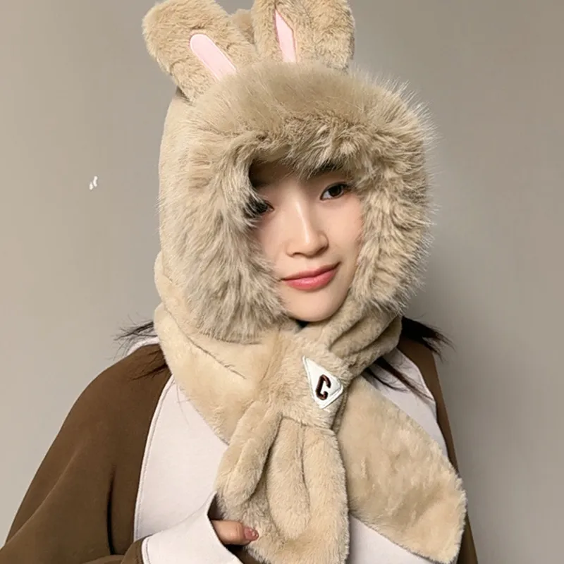 BANDICOOT Polyester Hoods & Plush Hats Women's White-3