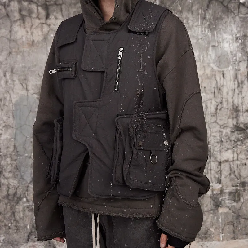 Merge Lab. Vest Unisex Black Gray-3