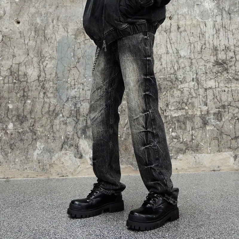 Merge Lab. Jeans Unisex Washed Black Gray-3