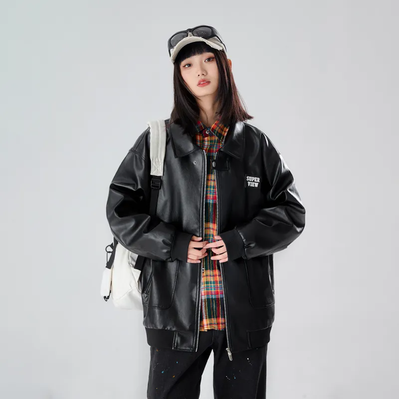 S.view Leather Jacket Unisex Black-3