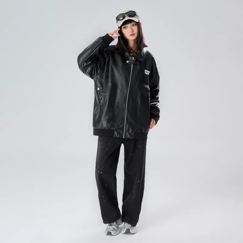 S.view Leather Jacket Unisex Black-8