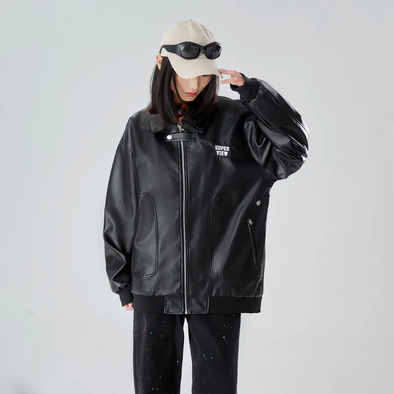S.view Leather Jacket Unisex Black-4