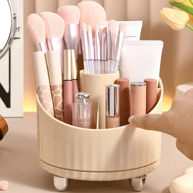 Mabalo Vanity Table With Lipstick Eyeshadow Palette And Makeup Brush Storage Box-4