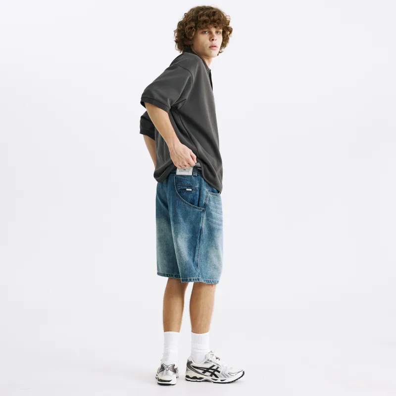 TBALLERBRAND Denim Shorts Men's Blue-5
